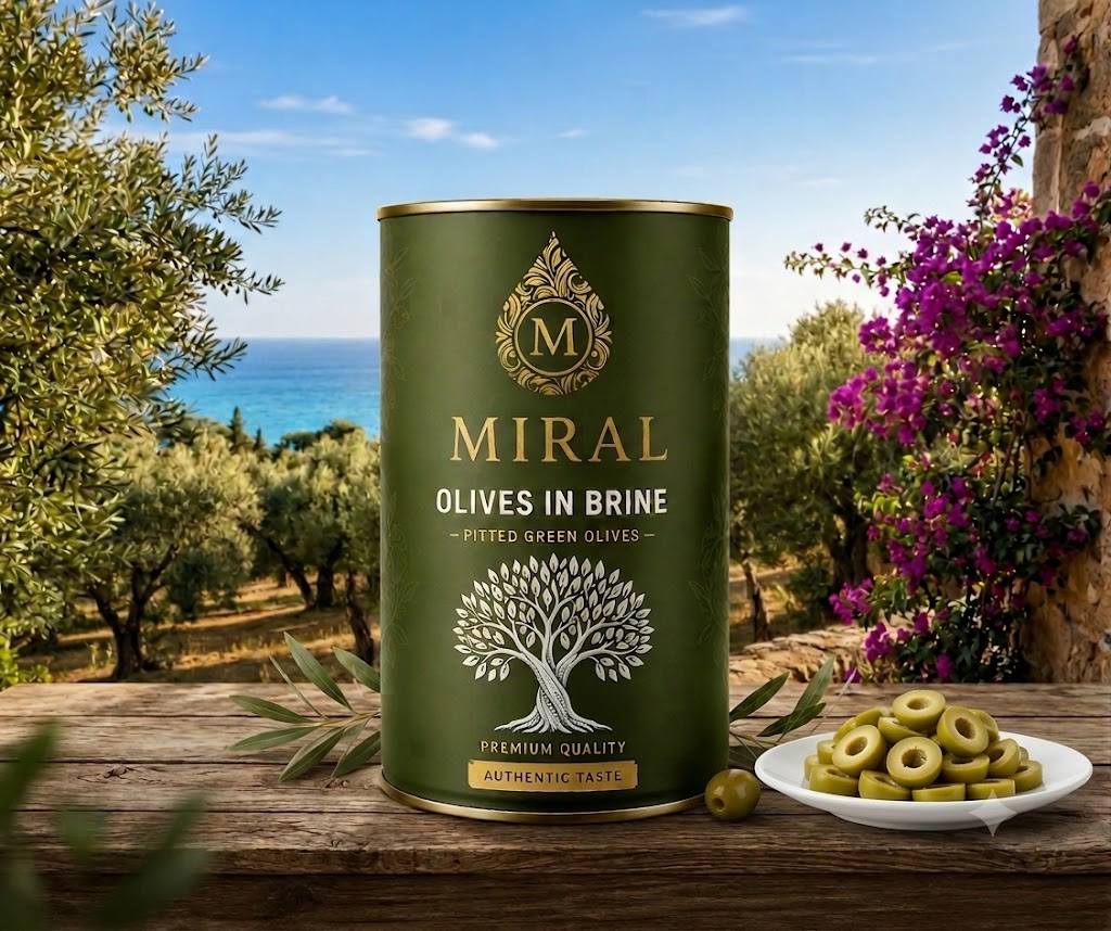 MIRAL Olives in Brine — Pitted Green Olives